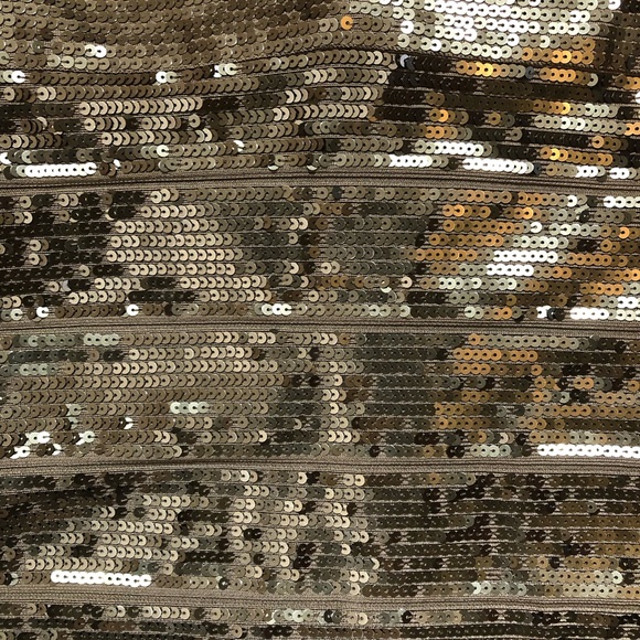 Herve Leger Gold Sequin Bandage Dress - Picture 16 of 17